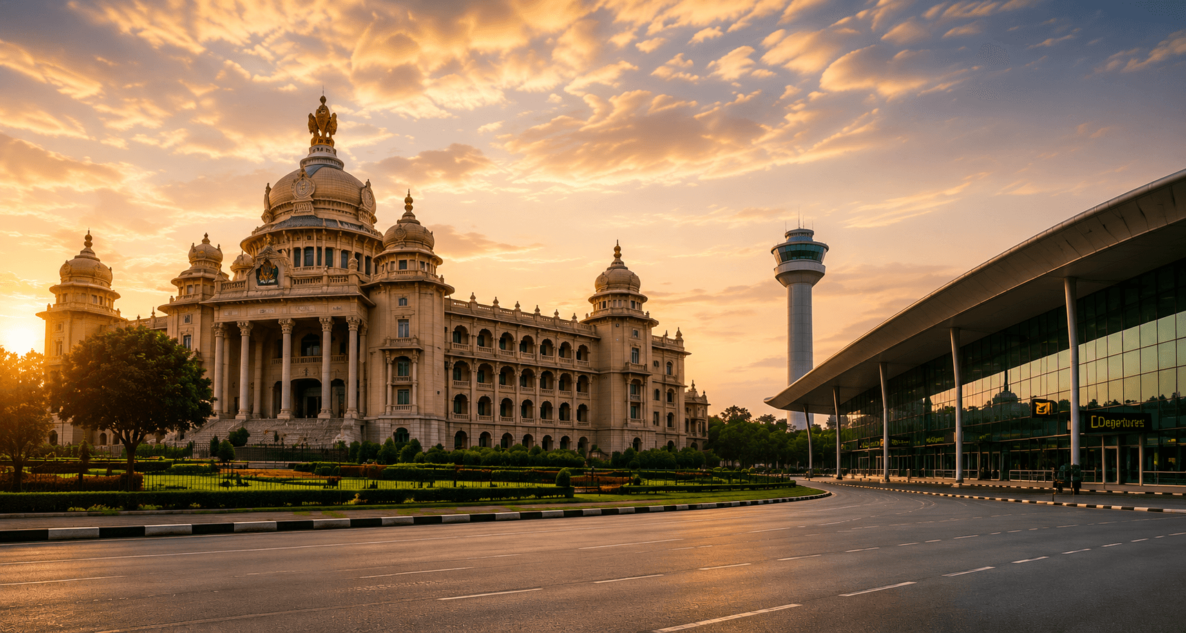Bengaluru heritage landmark and airport road